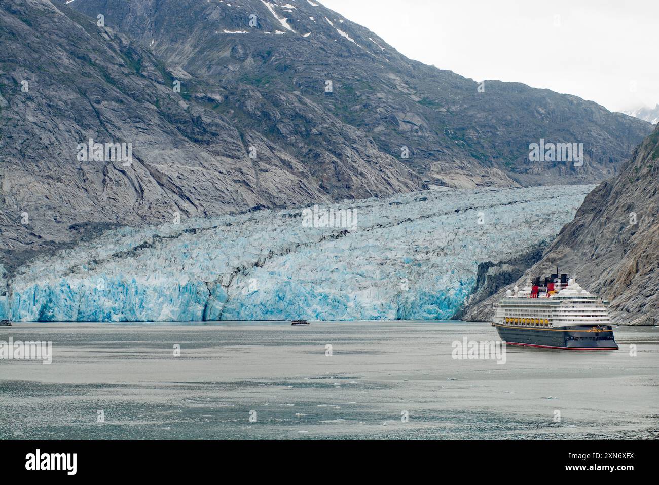 Disney Wonder at Dawes Glacier ALASKA` Stock Photo